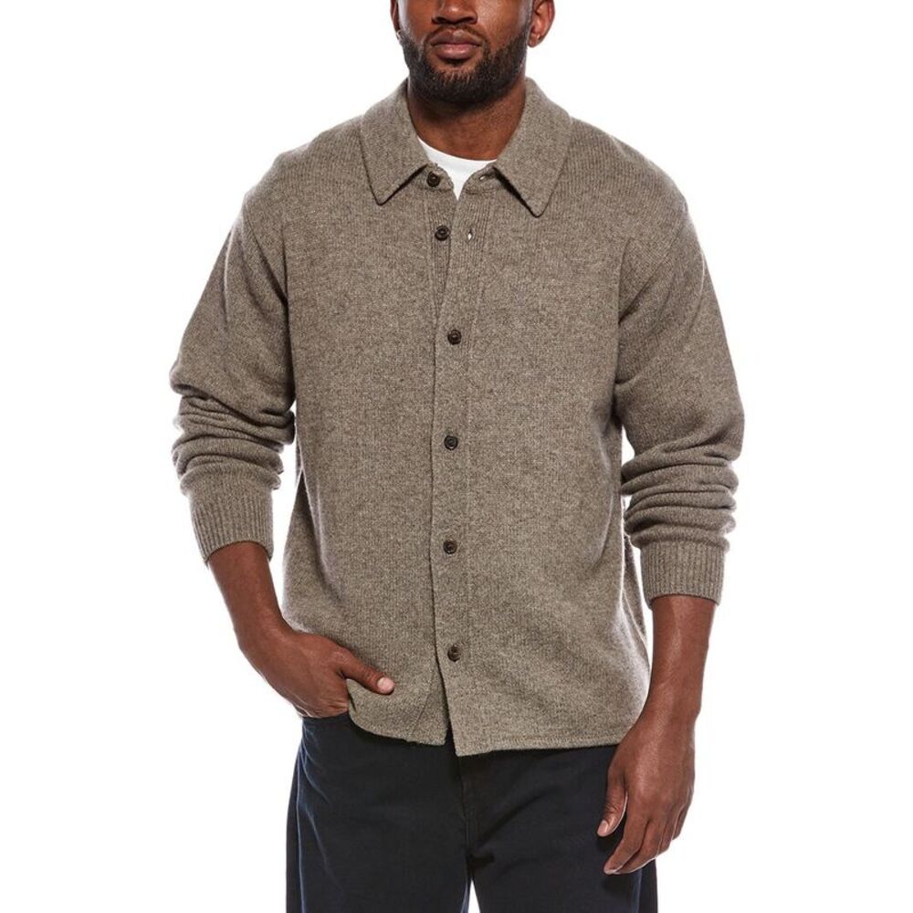 Frame Denim Mens  Yak & Wool-Blend Cardigan, Brown